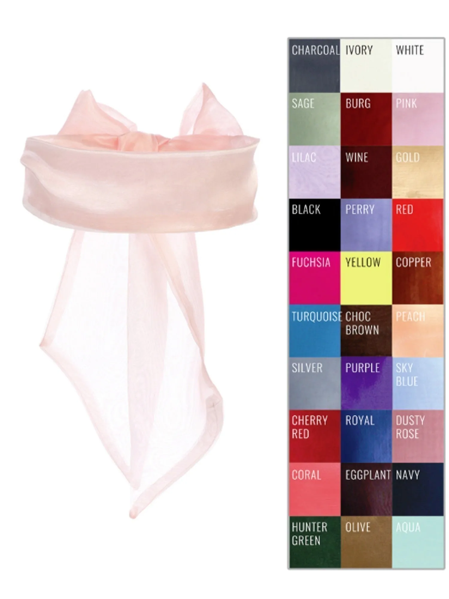 Girls Multi Color Organza Special Occasion Elegant Belt Sash 2-14